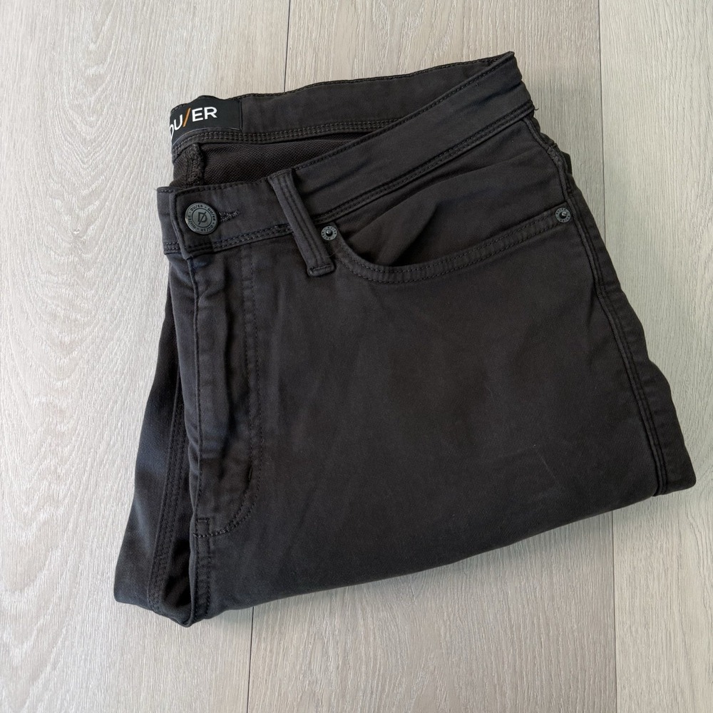 DU/ER Duer Pants Chino Mens 34x30 Straight Fit No Sweat Black Gray